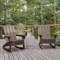 Flash Furniture Newport Adirondack Rocking Chair w/Cup Holder, Weather Resistant HDPE, Brown, 2PK 2-LE-HMP-1044-31-BR-GG - alternate 1